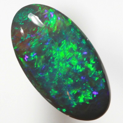 SOLID BLACK OPAL Bright sparkling greens 